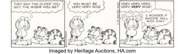 Jim Davis Garfield Daily Comic Strip Original Art dated 6-11-04 (PAWS, 2004). | Heritage