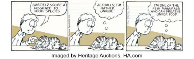 Jim Davis Garfield Daily Comic Strip Original Art dated 3-4-88 (United Feature Syndicate, 1988). | Heritage