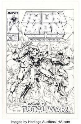 Bob Layton Iron Man #225 Cover Re-Creation Original Art (2005). | Heritage