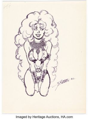 George Pérez - Starfire Illustration Original Art (1982). | Heritage