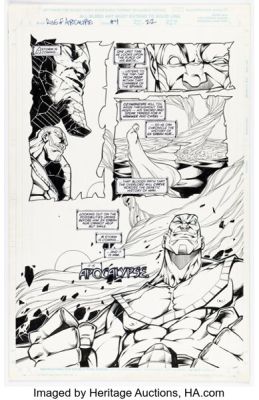 Adam Pollina and Mark Morales Rise of Apocalypse #4 Story Page 22 Original Art (Marvel, 1997).