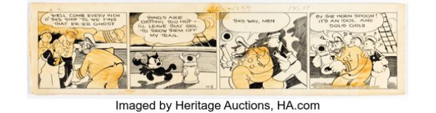 Otto Messmer Felix the Cat Daily Comic Strip Original Art dated 10-5-35 (King Features Syndicate, 1935). | Heritage
