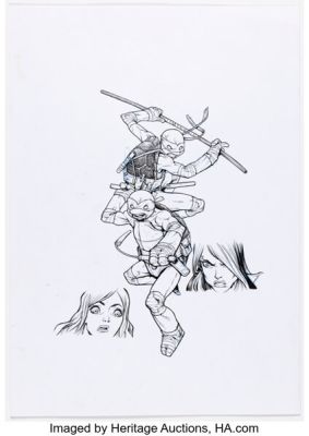 Mateus Santolouco Teenage Mutant Ninja Turtles #26 Cover Original Art (IDW, 2013). (Total: 2 Original Art) | Heritage