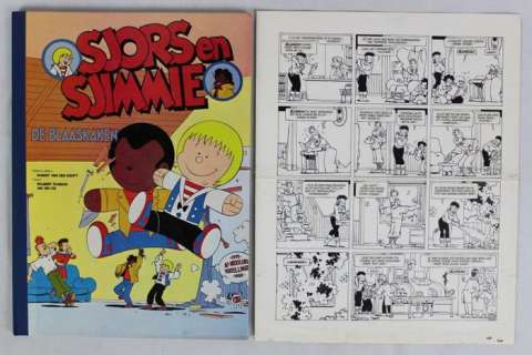 Kroft, Robert van der - Originele pagina (gag 439) + Groot formaat album - Sjors en Sjimmie - De Blaaskaken - (1985) | Catawiki
