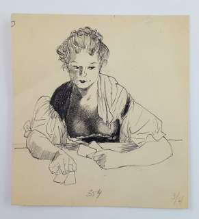 Karel Thole - Illustr. Origin. "La Giocatrice di Carte" - Loose page | Catawiki