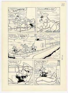 Topolino # 1011 - L. Gatto - tavola originale "Paperino e le 20mila Beghe sotto i Mari" - Loose page - (1975) | Catawiki