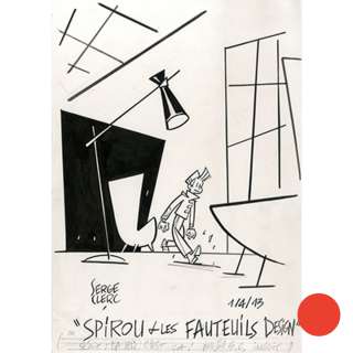 Serge Clerc - Illustration Spirou et les fauteuils design