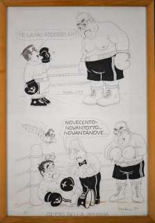 FORATTINI GIORGIO (n. 1931) - Double satirical cartoon: Throwing in the towel | Capitolium Art