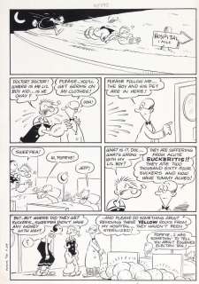 Sagendorf | Popeye, planche Ã  l’encre de Chine publiée dans … | Banque Dessinée