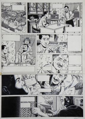 Christian Maucler | Les enquêtes du commissaire Raffini – « Les petits meurtres » – Planche Originale n° 7 | Zic et Bul