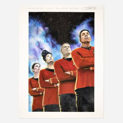 J.K. Woodward | Star Trek: Red Shirts #3 Federation Recruitment Cover Original Art (IDW, 2025) | Landry Pop Auctions