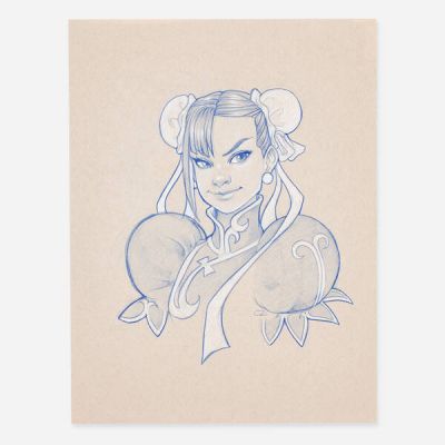 Chrissie Zullo-Uminga | Lot 341 - Chun-Li (Street Fighter) Illustration Original Art | Landry Pop Auctions