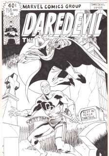 Mark Spears - daredevil #158 cover recreation after dave cockrum & frank miller - daredevil vs. Death-stalker