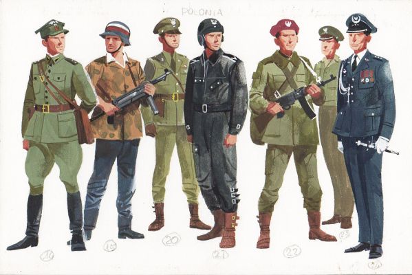 Ferdinando Tacconi | Uniformi Esercito polacco | Tavole Originali