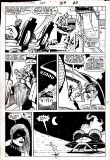 Joe Sinnott Paul Neary - captain america #319 p 16 (captain america & diamondback, joe sinnott inks! ) 1986