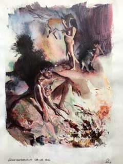 Follet, René - Dessin original couleur - Guide historique de la BD - (2000) | Catawiki