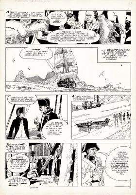 Attilio Micheluzzi | Gli ammutinati del Bounty p.19 | Tavole Originali