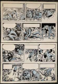 Safari 2 - Originele pagina (p.19) - De Verboden Jacht - Oost-Ind. inkt + blauwe steunkleur (1970) | Catawiki