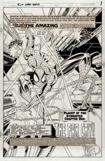 Dave Hoover, Ralph Cabrera - amazing spider-man super special #1 p 1 splash (huge spidey image! ) 1995