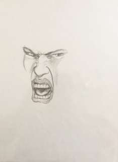 Andrea Pazienza | Studio di volto - Andrea Pazienza - illustrazione originale - Page volante | Catawiki