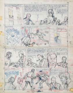 Jacobs | Blake et Mortimer, planche préparatoire n°3 Ã  l… | Banque Dessinée