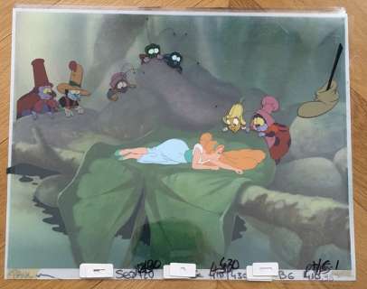 Don Bluth | Sullivan Bluth - Multi Cels + Copy Background - Thumbelina - Exemplaire unique - (1994) | Catawiki