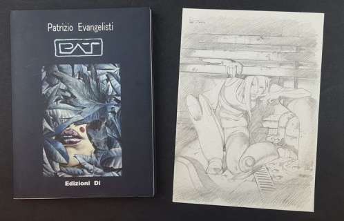 Patrizio Evangelisti | Termite Bianca - P. Evangelisti - Preliminare di Copertina Firmato + Vol. Monografico - Page volante - Exemplaire unique - (2004) | Catawiki