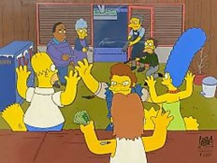 Matt Groening - The Simpsons - Animation cel - Episode S9:E6 ‘The Cartridge Family‘ (1997)