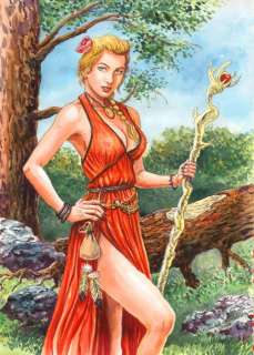 Beniamino Delvecchio | B. Delvecchio - original artwork "Druida in foresta" - Page volante | Catawiki
