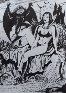 Balzano Birago | Balzano Birago - illustrazione originale " Frau Murder " - Page volante - (1990) | Catawiki