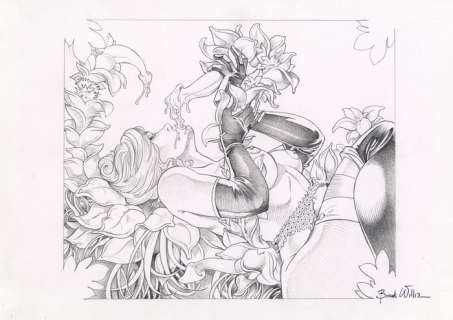 William Bondi | W. Bondi - original artwork "Angelica 7" cm 30x42 - Page volante | Catawiki