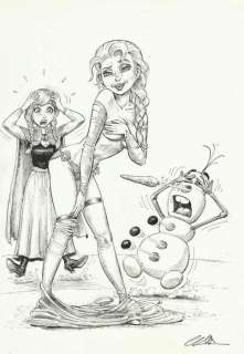 Cera | Cera - original drawing - sexy frozen girls - Page volante | Catawiki