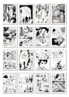 Manara, Milo | JOLANDA DE ALMAVIVA. Ensemble de 16 planches érotiques réalisées | Coutau Bégarie