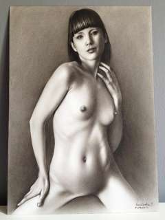 Yaroslav Novostavskiy | Y. Novostavskiy - Original Sexy PinUp Erotic Art Dry Brush Oil Illustration 42x29,5 cm. (A3) Signed | Catawiki