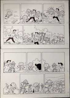 Luc Morjaeu (Studio Vandersteen) | Suske en Wiske - Luc Morjaeu - Originele Pagina - Tante Biotica - 35 x 49 cm. - Page volante - (2014) | Catawiki