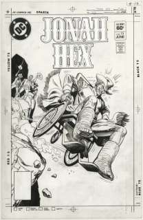 127: Andru Jonah Hex #73 cover 1983 original comic art | Russ Cochran