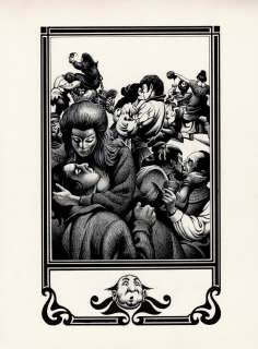 Stephen Fabian - dragonlance tales #1 p 98 ‘love and ale‘ very detailed published ace paperback fantasy illustration