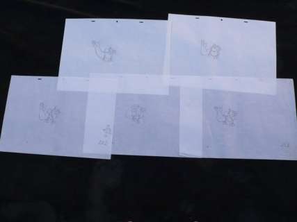 Uderzo | Asterix - 5 crayonné original représentant 0bélix Studio Idéfix Uderzo Goscinny | Catawiki