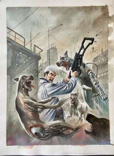 Roberto de Angelis | Nathan Never - Roberto De Angelis - studio di copertina - Page volante | Catawiki