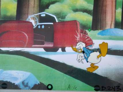 Walt Disney Studios | Donald Duck Walt Disney StudioÂ´s - Original Animation Production Cel with Copy Background - Page volante - Exemplaire unique - (1970/1980) | Catawiki