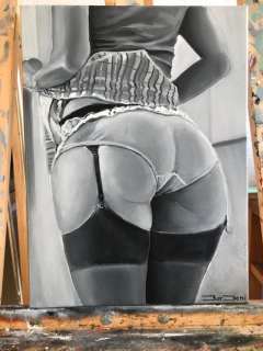 Barbeni | BarBeni - Original painting - Behind the counter - Size: 30 x 40 cm. | Catawiki