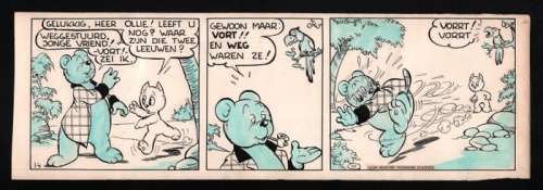 Marten Toonder Studio’s | Marten Toonder Studio’s - Originele strook - Tom Poes en M’Baby - Gepubliceerd in KZV (Kleine Zondagsvriend ) - (1948/1949) | Catawiki
