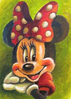 Joan Vizcarra | Minnie Mouse Portrait - Acrylic Painting - Joan Vizcarra - Original Artwork - Canvas | Catawiki