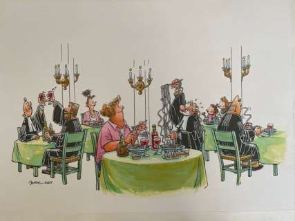 Van Muylwijck, Jesse | Van Muylwijck, Jesse - Originele tekening in kleur - Cover - De Rechter 6- Italiaanse toestanden - (2001) | Catawiki