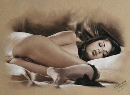 Denis Prenzel | Denis Prenzel - Original drawing - Pin-up - Elena - Size: 40 x 30 cm. - (2021) | Catawiki