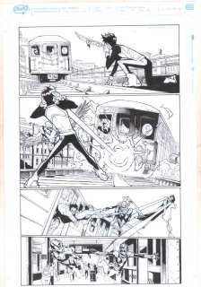 Humberto Ramos, Victor Olazaba - Champions #17 P.12 - Cyclops (Scott Summers), Falcon (Joaquin Torres), Ironheart (Riri Williams), Nova (Sam Alexander), & Ms. Marvel (Kamala Khan) Runaway Subway Train Action - 2018