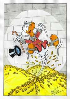 Millet | Scrooge McDuck - Original Drawing - Millet - Size: 21 x 29,5 cm | Catawiki