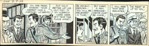 Fred Fox | Fox - ELLA CINDERS, Daily Strip (3/07/1956) NO RESERVE! | Russ Cochran