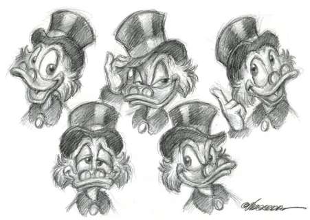 Joan Vizcarra | Uncle $crooge Model Sheet - Original Drawing - Joan Vizcarra | Catawiki