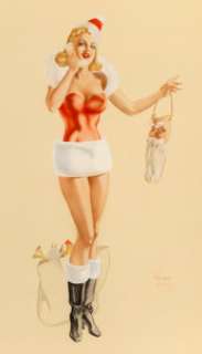 Alberto Vargas (American, 1896-1982)
 Santa Girl, 1941
 Watercolor on board
 26 x 15 inches (66.0 x 38.1 cm) (sight)
 Si... | Heritage